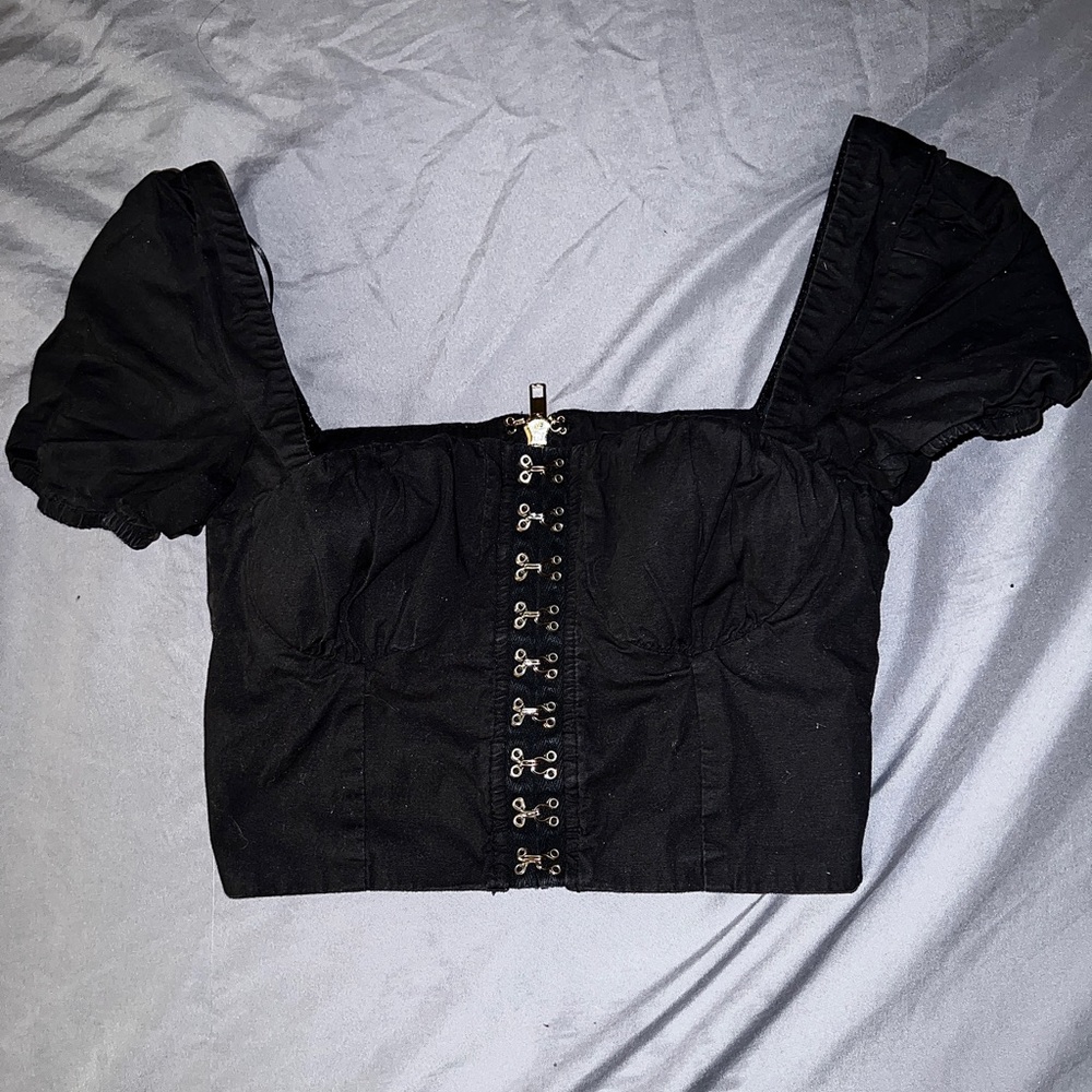 Corset Cropped Top XS (Black)